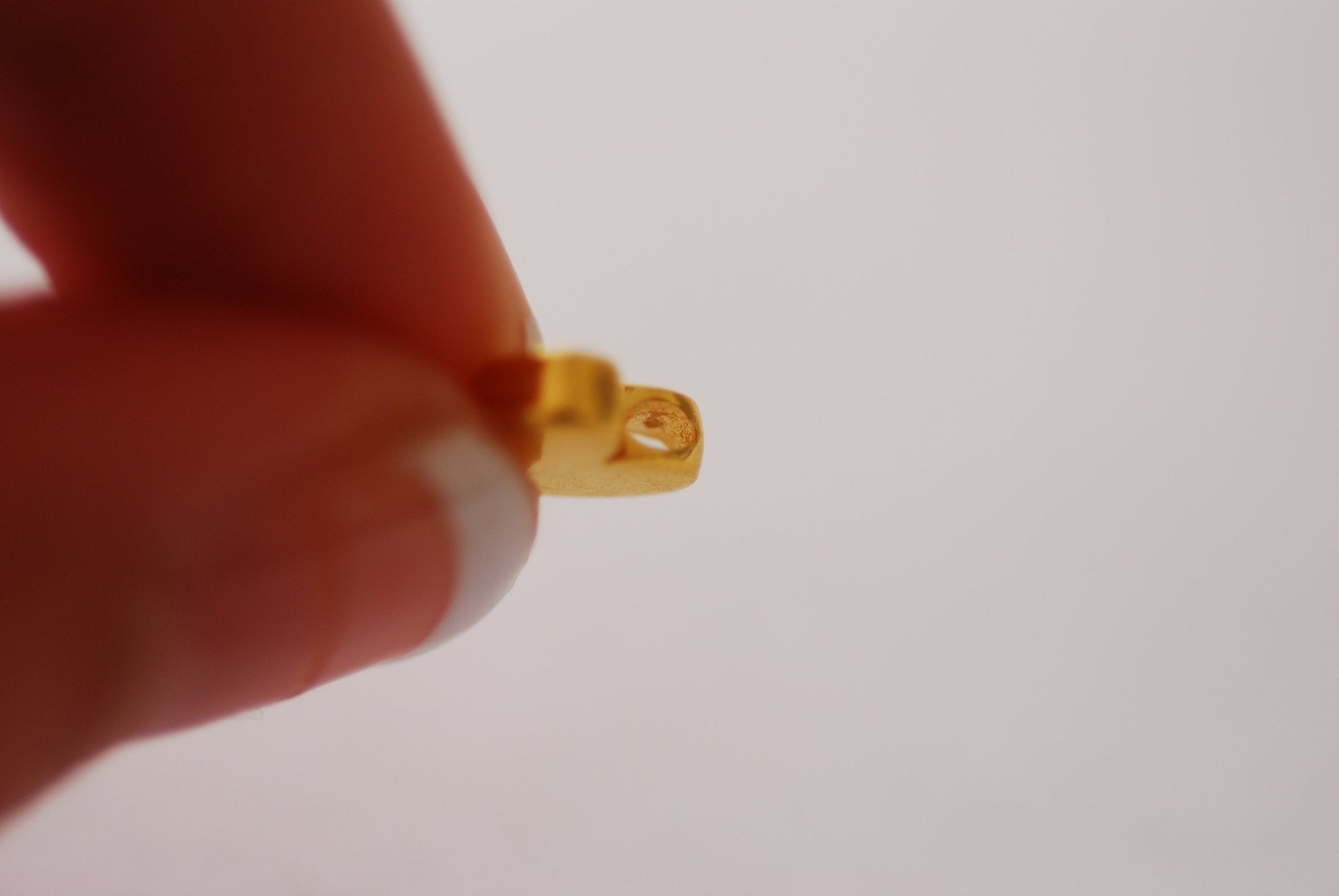 2 pieces Vermeil Gold or Sterling Silver Heart Beads - Gold Flat Heart Beads Gold Spacer Heart Beads Stamping Tag Love Necklace Bracelet 327 - HarperCrown