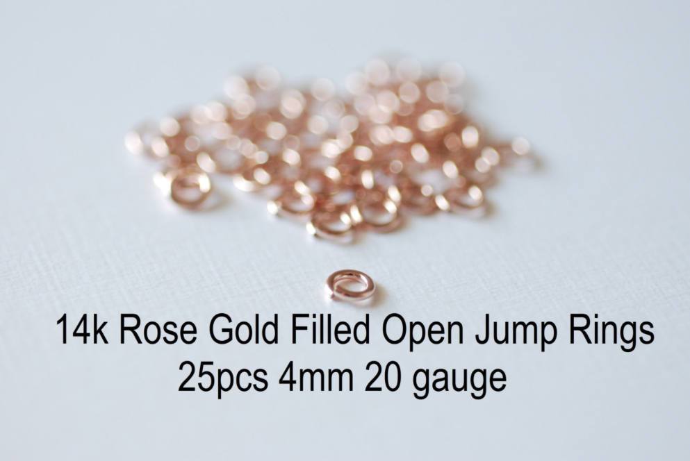Wholesale Jewelry Supplies - 25 Pieces - 14k Gold Filled Open Jump Rings -  4mm Open Jump Ring - Jewelry Closure - Connector - Gold Findings -  Wholesale Jewelry Supplies – HarperCrown