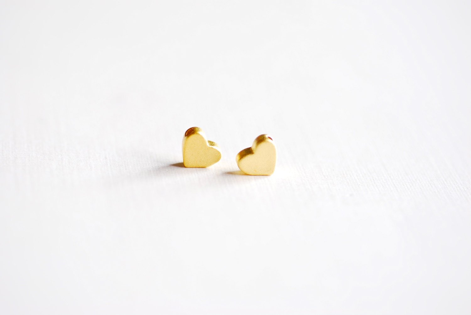 Matte Wholesale Vermeil Gold Heart Beads- 18k gold plated sterling silver, Gold Heart Focal Bead, Gold Heart Blank Charm, Gold Heart Beads, 104