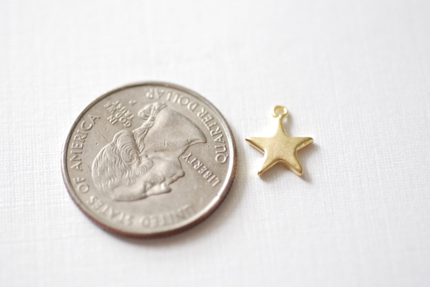 Matte Wholesale Gold Vermeil Star Blank Charm- 22k gold plated Sterling Silver Star Charm, Small Gold Star Blanks, Pentagon Charm, Beads