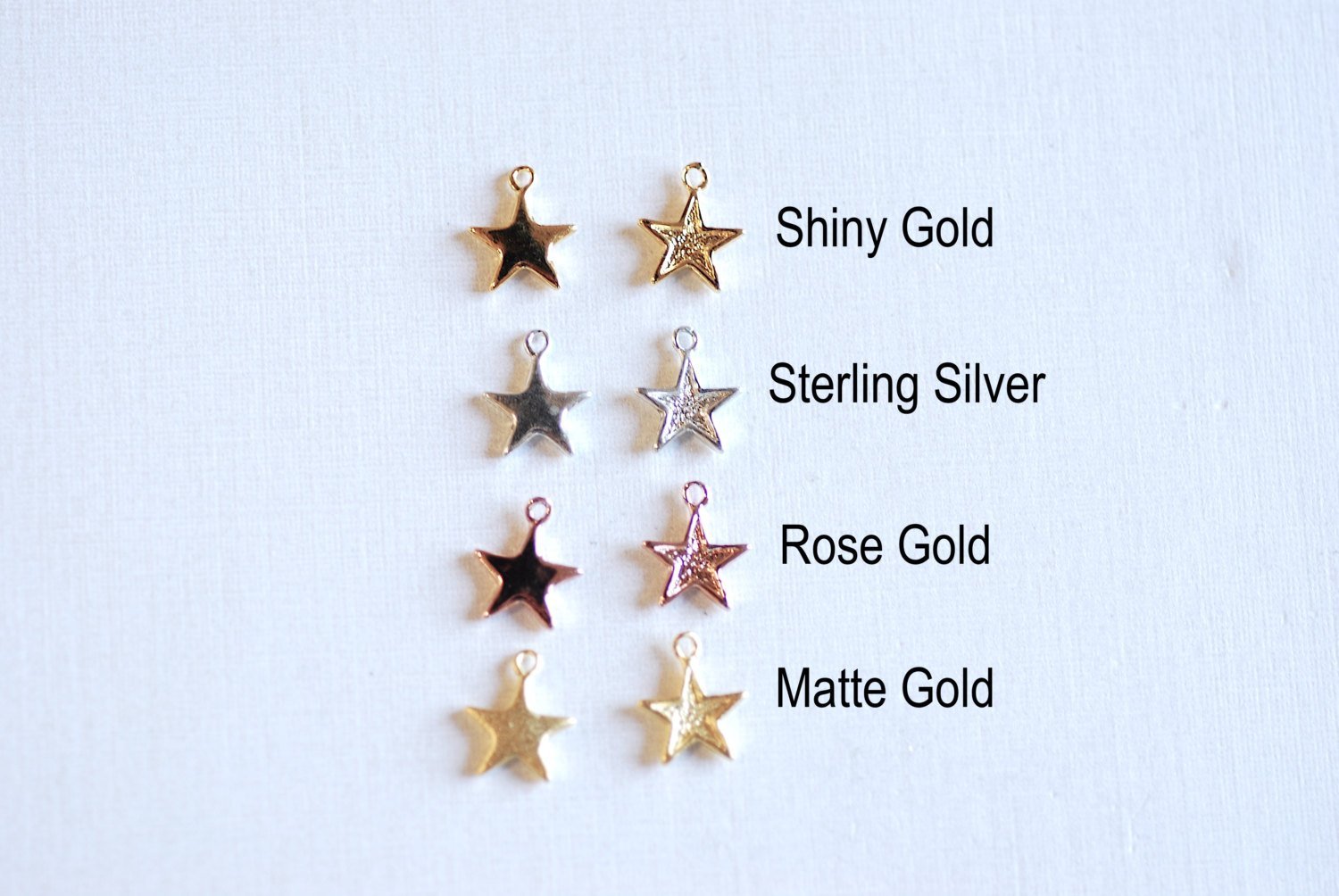 Matte Wholesale Gold Vermeil Star Blank Charm- 22k gold plated Sterling Silver Star Charm, Small Gold Star Blanks, Pentagon Charm, Beads