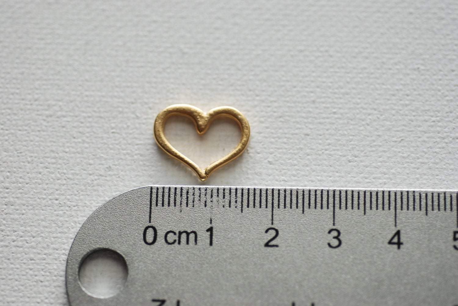 Open Heart Connector Pendant, Wholesale, Matte 18k Gold Plated over 925 Sterling Silver, 16mm x 13mm, Jewelry Making Supplies