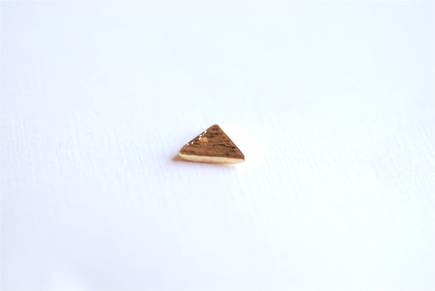 2pcs Shiny Vermeil Gold Triangle- 18k gold over 925 sterling silver triangle charm, vermeil triangle blanks charms, Gold Chevron blanks, 221 - HarperCrown