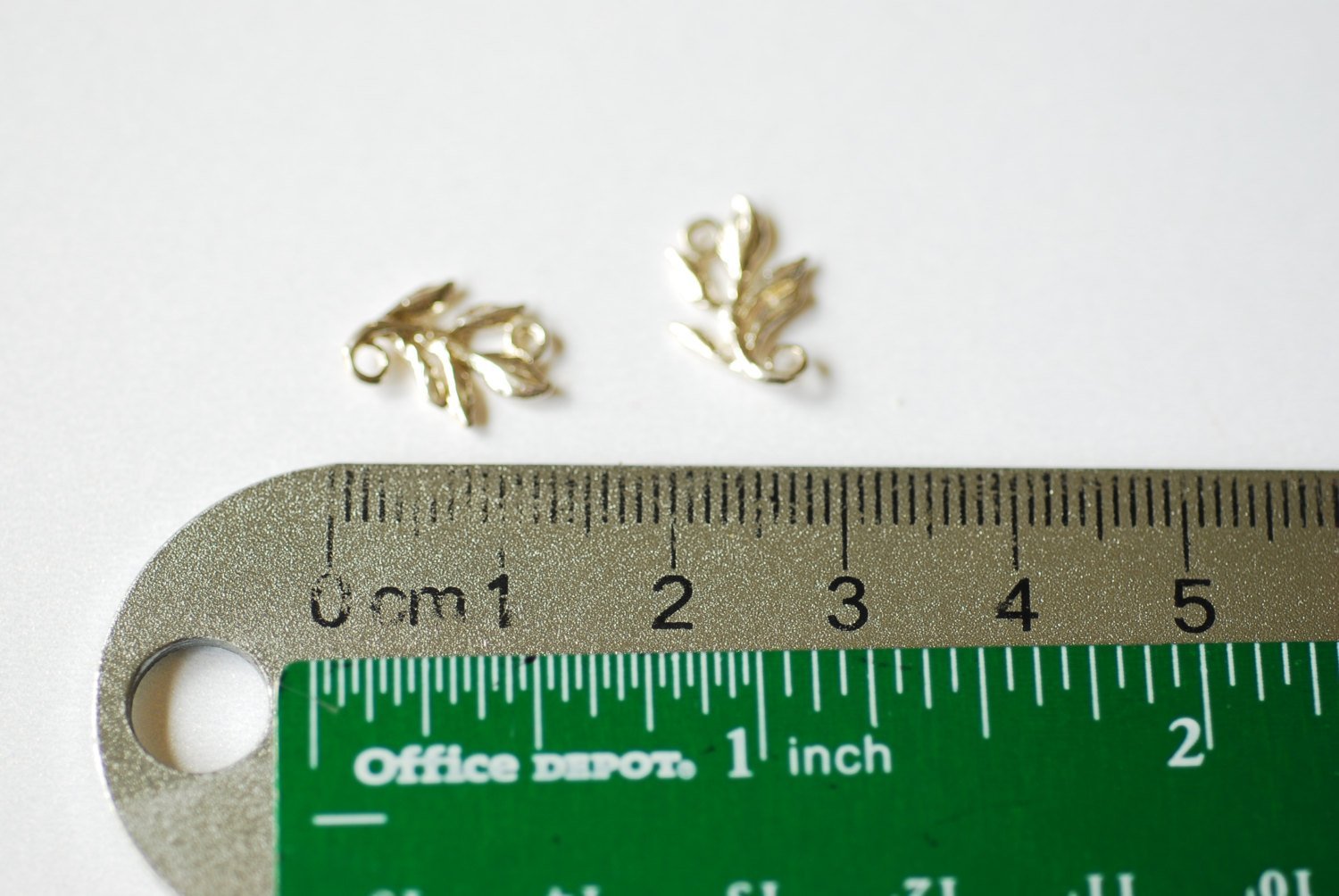 2pcs Sterling Silver Fern Leaf Charm Connector - 925 Silver Flower Leaf Charm Connector, Silver Leaf Charm Connector Spacer Link , Wholesale - HarperCrown