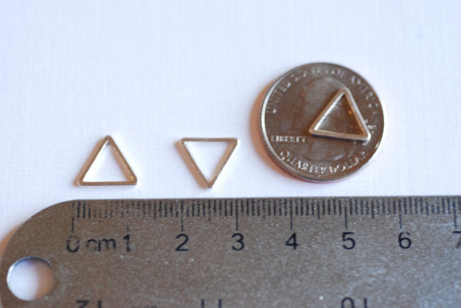 2pcs Sterling Silver Open Triangle Jump Ring, 925 Silver Triangle Charm, Equilateral Triangle Charm, Sterling Silver Triangle Connector - HarperCrown