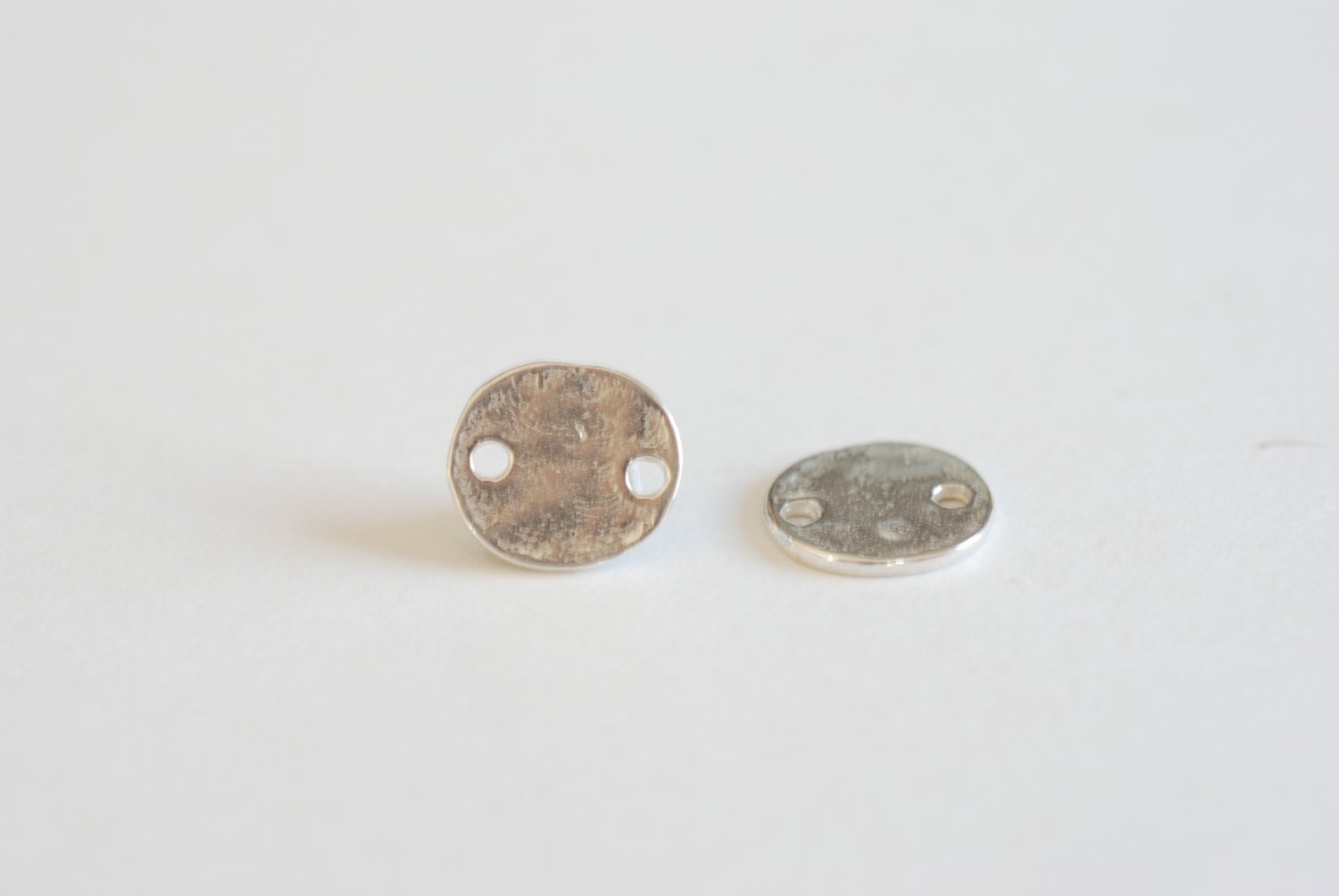 2pcs Sterling Silver Round blank disc connector, Stamping Blank Round Circle Connector,Silver Round Charms, Silver Tag, Sterling Silver Disc - HarperCrown