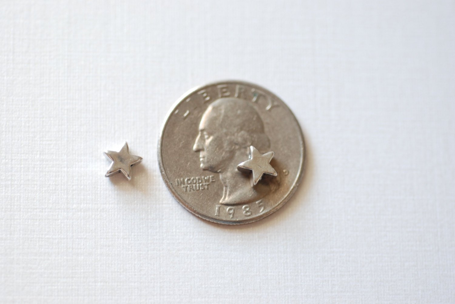 2pcs Sterling Silver Tiny Star Charm - 925 Sterling Silver Tiny Star connector, Sterling Silver Star beads, Star Connector, Link, Spacer, 28 - HarperCrown
