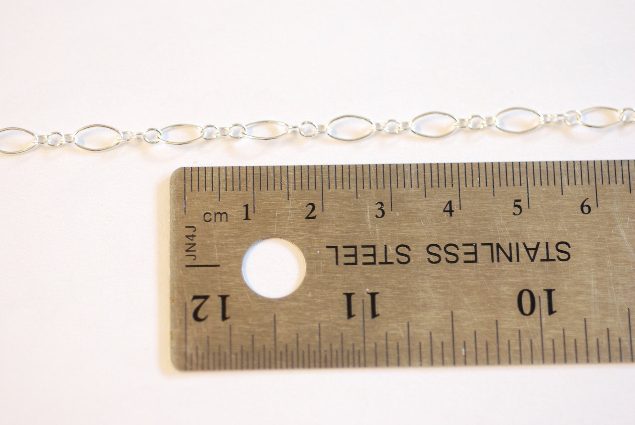 4mm 14k Gold Filled or Sterling Silver Long and Short Oval Chain - Permanent Jewelry Chain Unfinished Chain Wholesale Bulk Findings - HarperCrown