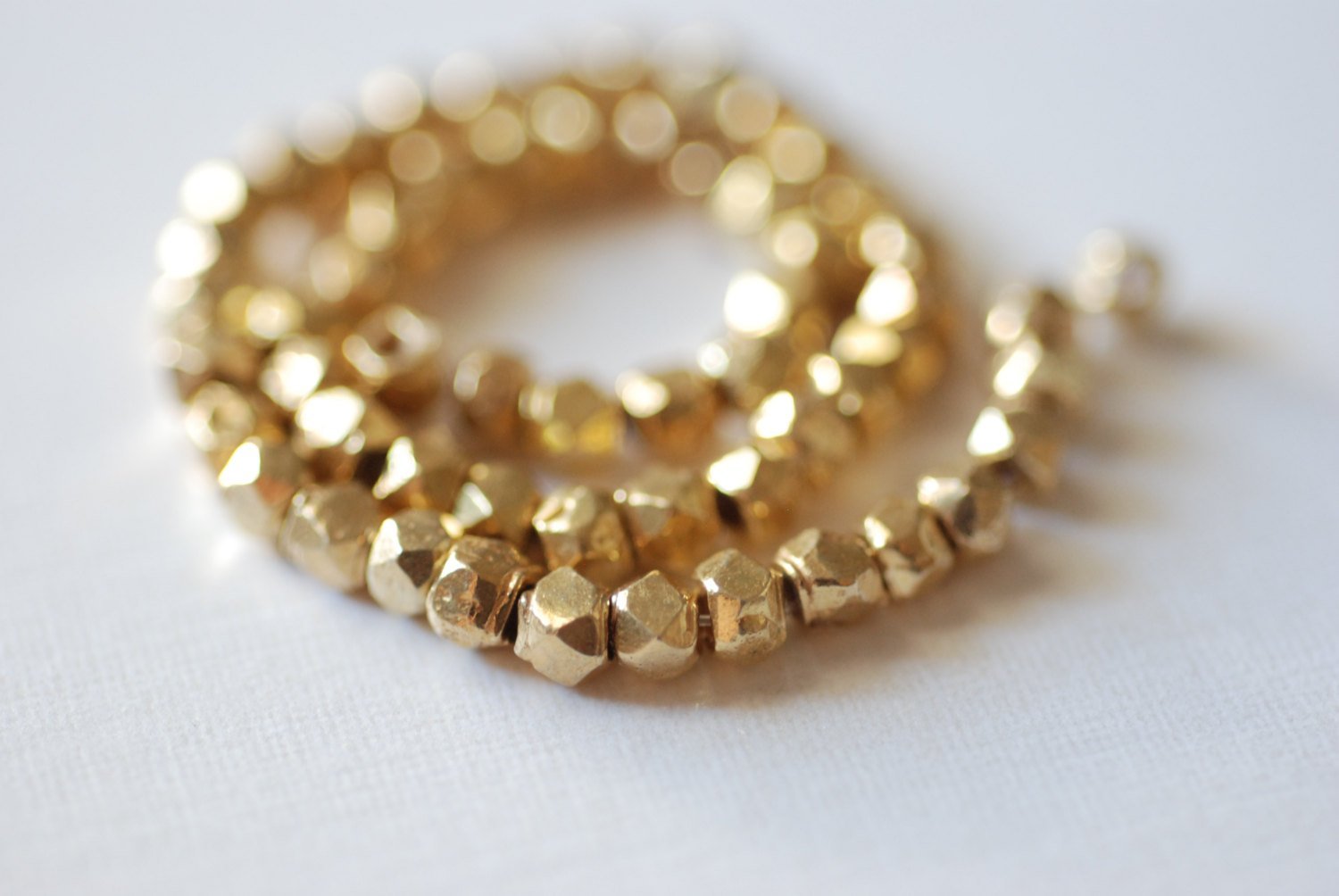 56 pcs Gold Vermeil Beads Spacer Beads, Cube Faceted Square, 3mm, SOLID, wholesale, Vermeil Gold Faceted Beads Spacer, 57 - HarperCrown