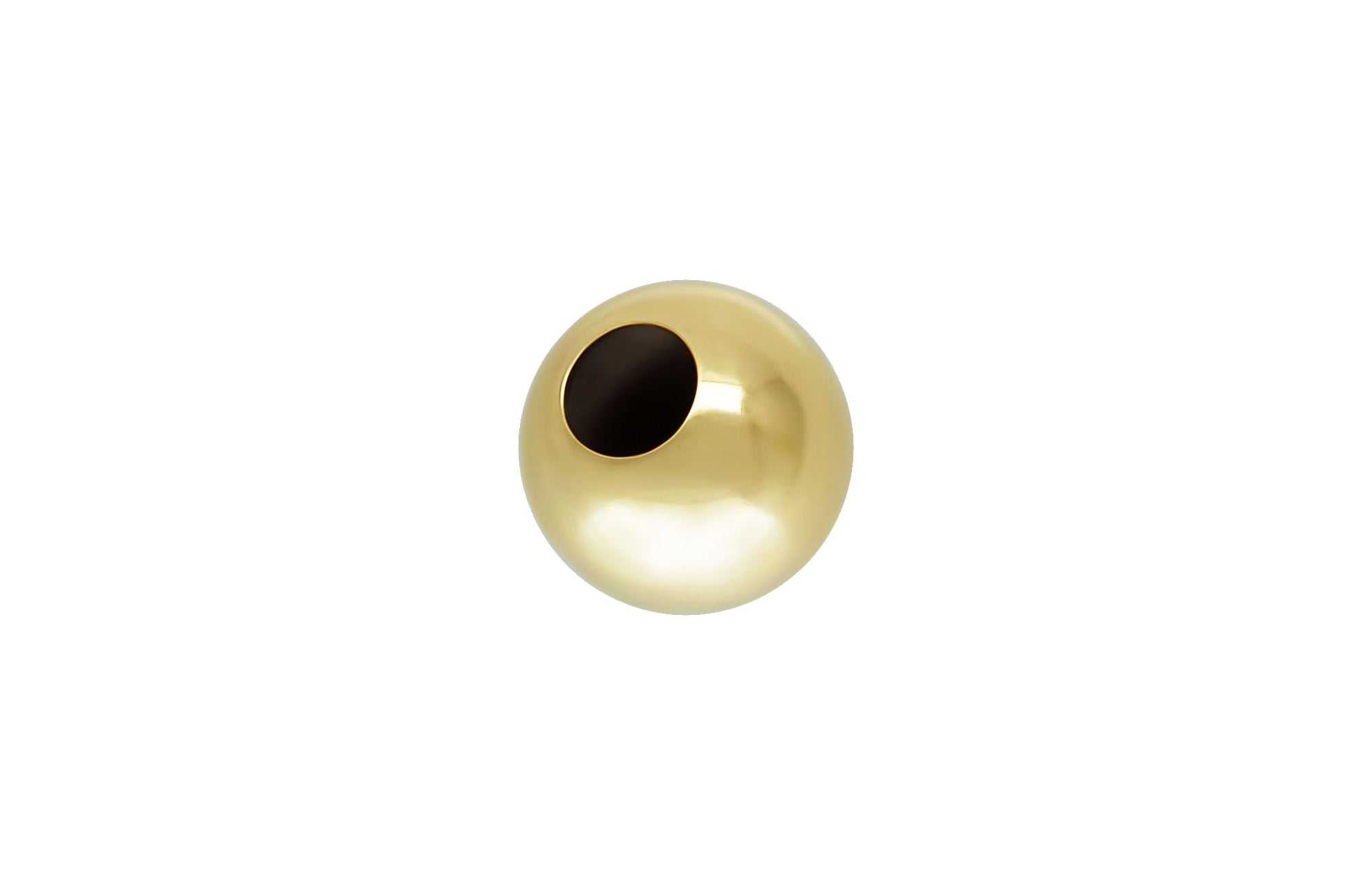 8.0mm Bead Gold-Filled 1.5mm Hole, (10 Pack) Wholesale Jewelry Making Beads - HarperCrown