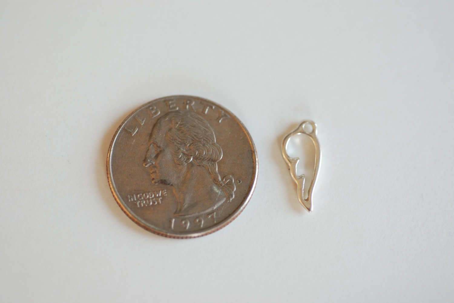 925 Sterling Silver Charm, Angel Wing Charm, Tiny Angel Wing Charm, Sterling Silver Angel Wing, Bird Wing Charm, Wholesale Silver Charms - HarperCrown
