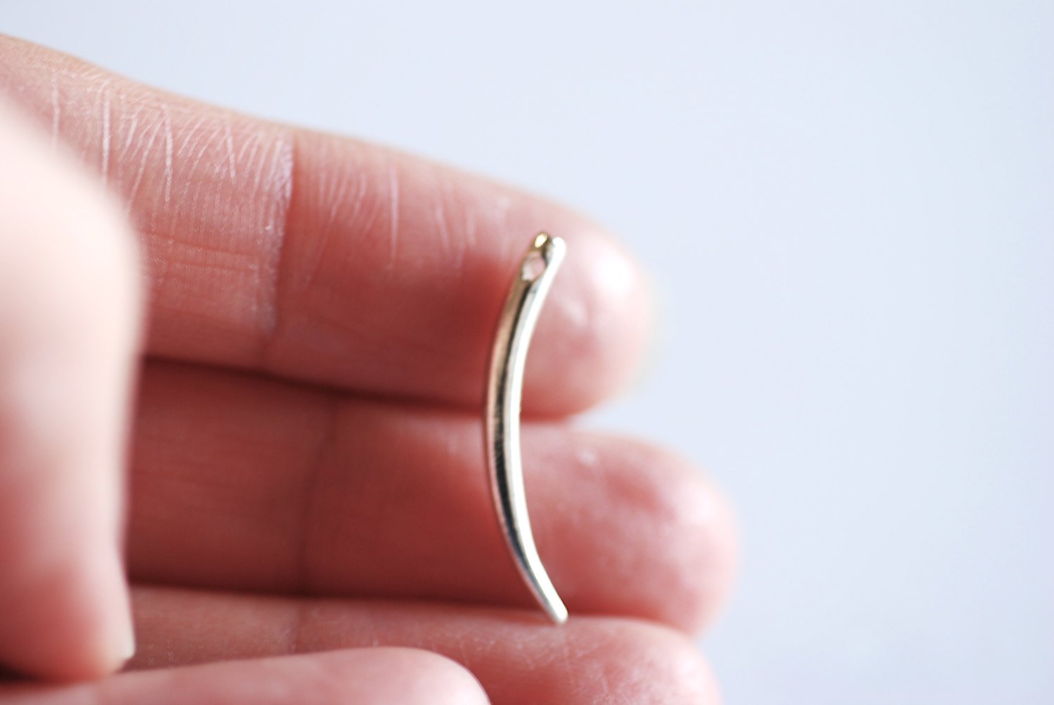 925 Sterling Silver Horn Charm- Sterling Silver Tusk Charm, Horn Tusk Charm, Italian Horn Charm, Tusk Pendant Charm, Cornicello Horn, 20 - HarperCrown