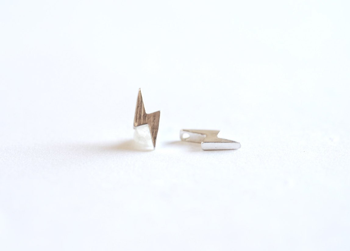 925 Sterling Silver Lightning Bolt Charm- 2pcs Sterling Silver Lightning Thunder Bolt Beads, Tiny Small Thunder Bolt, Silver Bolt Beads,311 - HarperCrown