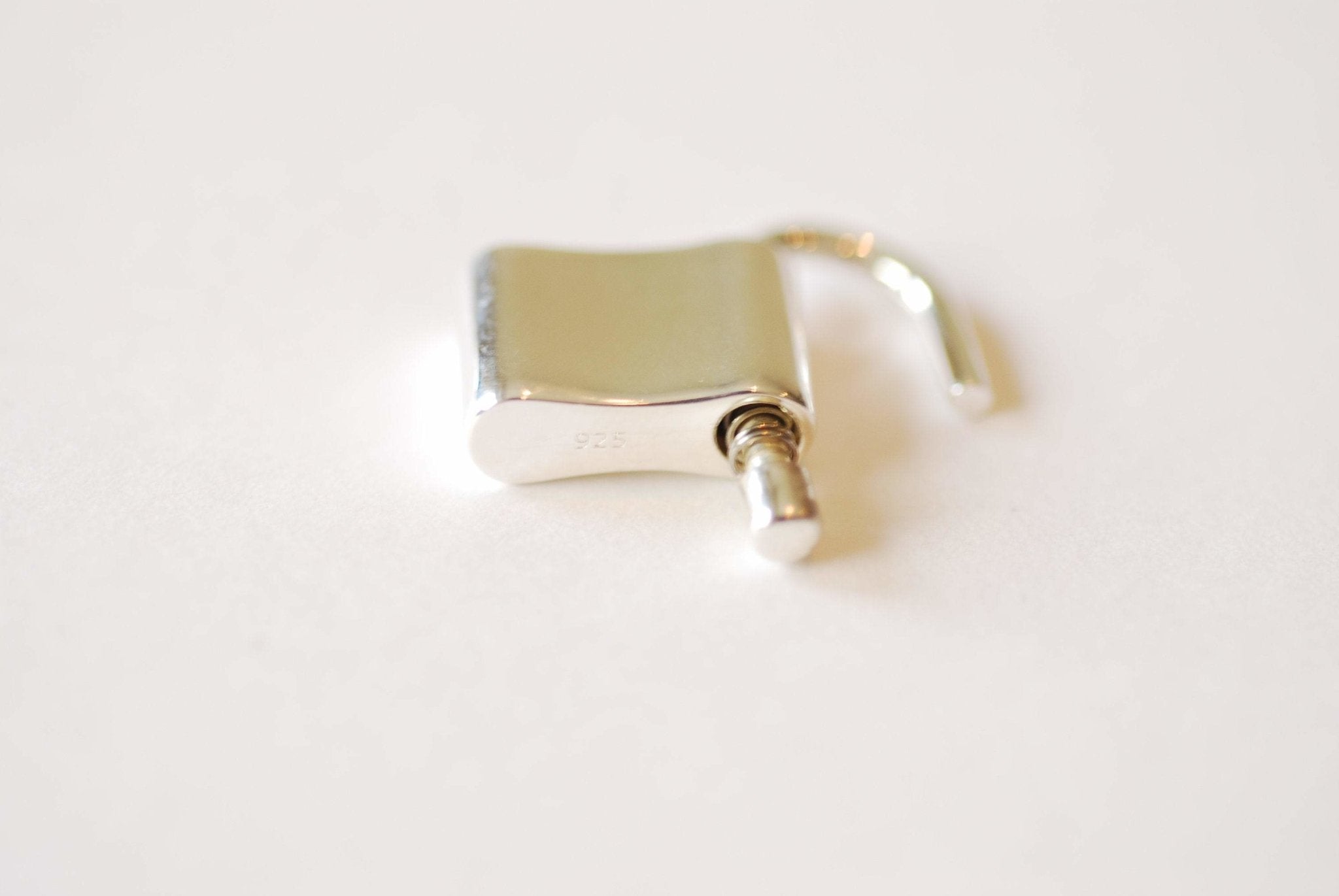 925 Sterling Silver Padlock Pendant, Lock Charm, padlock necklace, Gold Lock Charm, Locket, Wholesale Beads, VermeilSupplies, E147 - HarperCrown