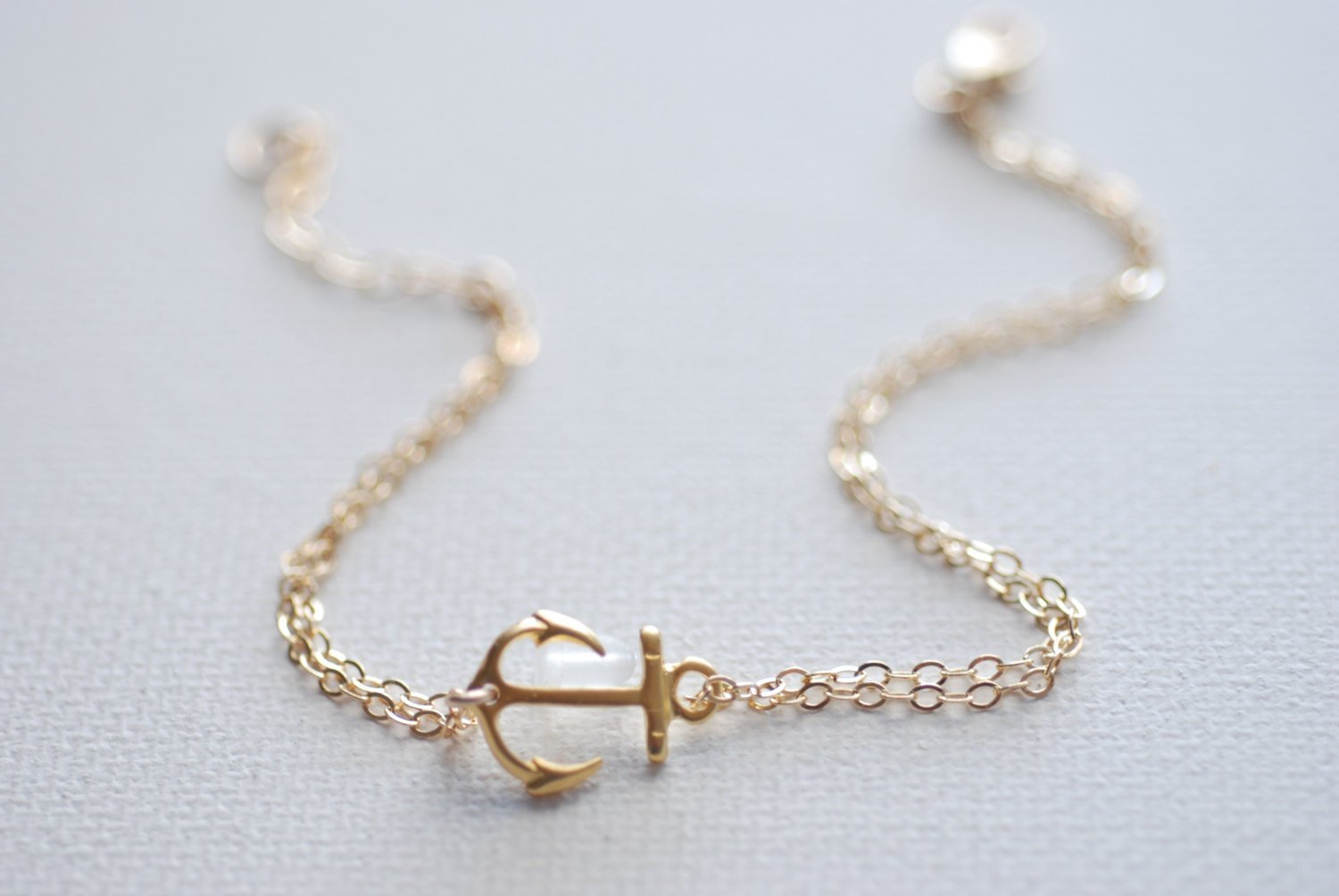 Anchor Bracelet, Delta Gamma Jewelry,DG Bracelet,Sideways Anchor Bracelet,Delta Gamma Sorority,Simple Everyday Jewelry by HeirloomEnvy - HarperCrown