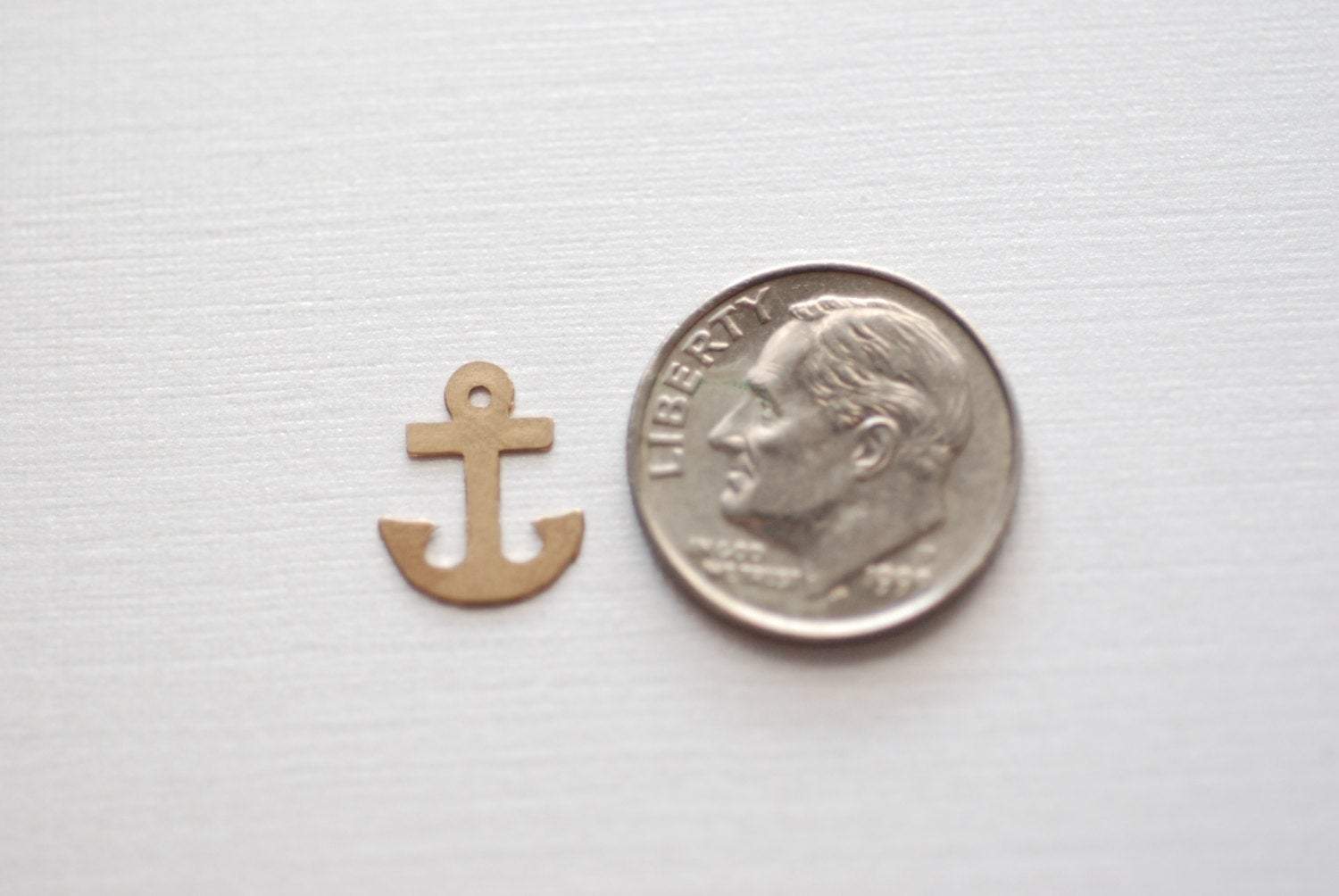 ANCHOR Charm Pendant, 2 pcs, 14k Gold Fill Anchor, 11x9 mm, nautical sailing dg delta gamma sorority symbol, R288-01 - HarperCrown