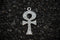 Ankh Symbol Hieroglyphics Egyptian Charm | 925 Sterling Silver, Oxidized | Jewelry Making Pendant - HarperCrown