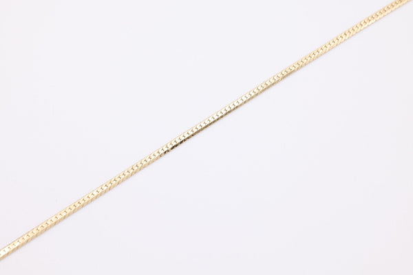 Ava Thin Herringbone Chain, 14K Gold Overlay Plated, Wholesale Jewelry Chain - HarperCrown