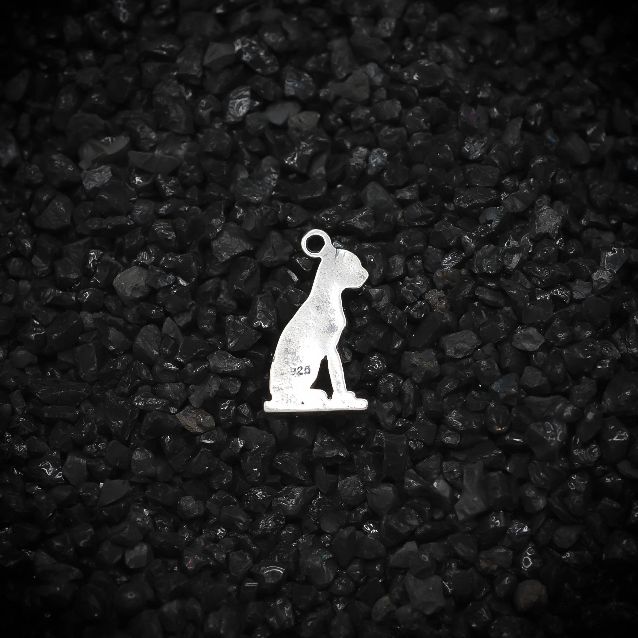 Bastet Feline Cat Charm Ancient Egyptian | 925 Sterling Silver, Oxidized | Jewelry Making Pendant - HarperCrown