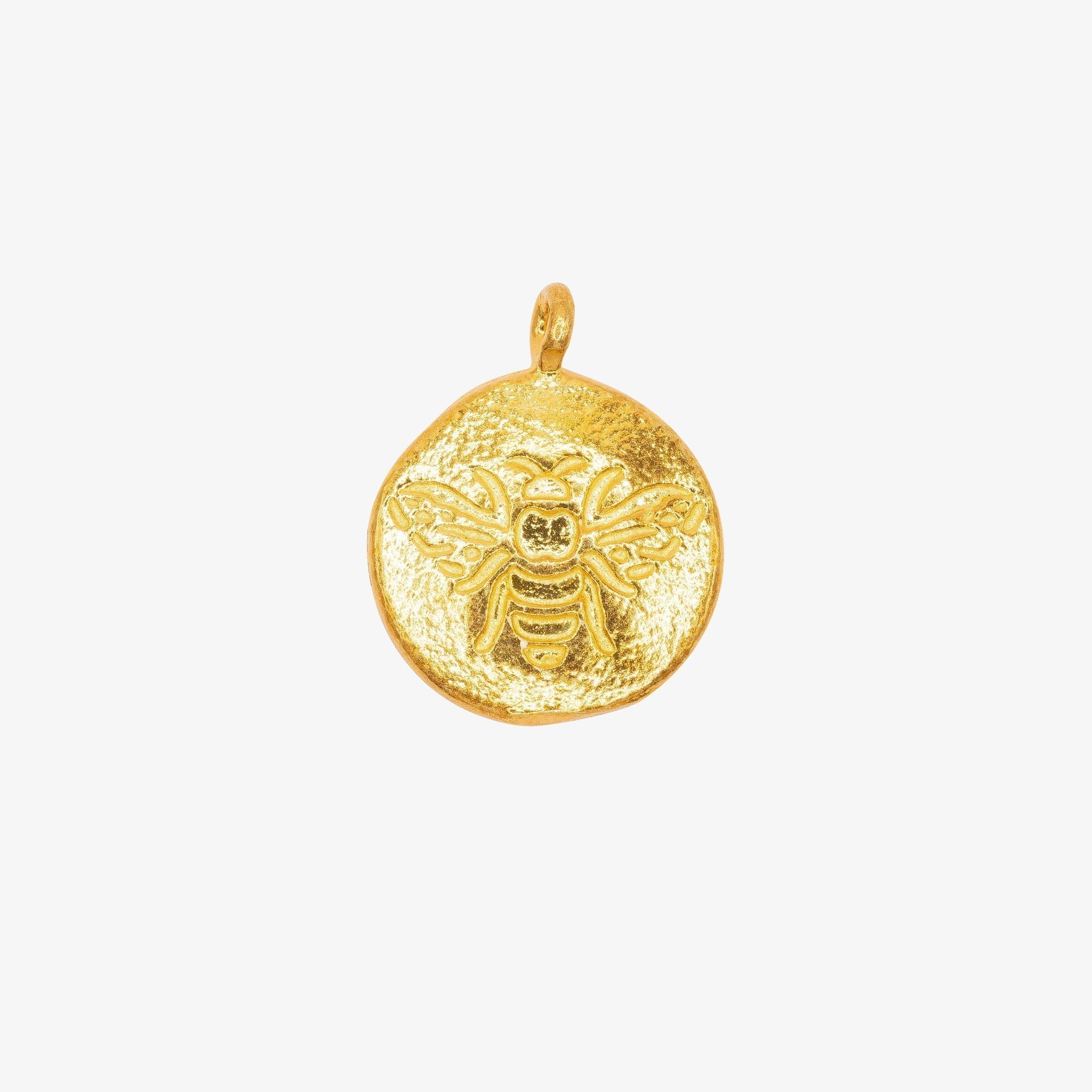 Bee Stamp Charm 14K Gold - HarperCrown