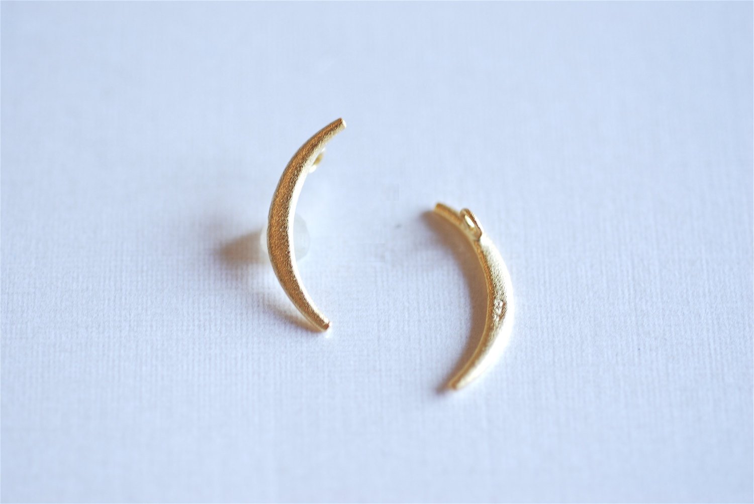 Black Rhodium Crescent Moon Charm Pendant- Black Gold plated over 925 Sterling Silver, Black Half Moon, Oxidized Silver Moon Charm, 285 - HarperCrown