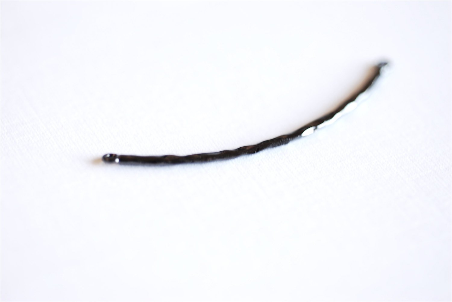 Black Rhodium Hammered Curved Bar Connector Charm- Black Gold over Sterling Silver Half Circle Connector Link Spacer, Oxidized Silver, 295 - HarperCrown