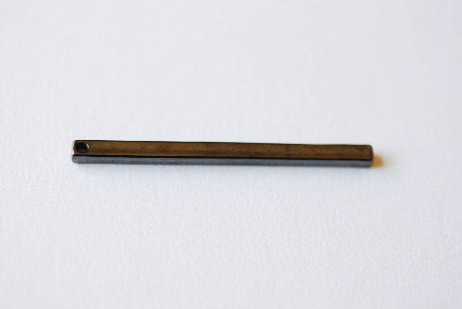 Black Rhodium Rectangle Bar Drop- 925 Sterling Silver Bar, Silver Bar Column, Silver Beam Charm, Silver Bar Dangle drop Charm Pendant, 225 - HarperCrown