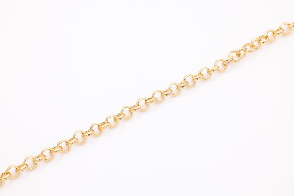 Charlotte Diamond Cut Rolo Chain, 14K Gold Overlay Plated, Wholesale Jewelry Chain - HarperCrown
