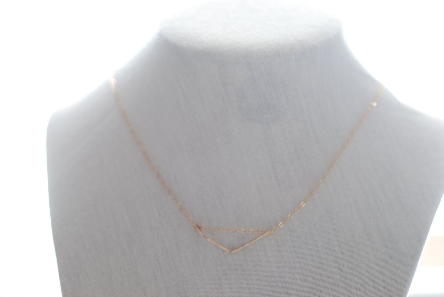 Chevron Necklace- Gold Filled Chevron, Dainty Jewelry by Heirloomenvy - HarperCrown