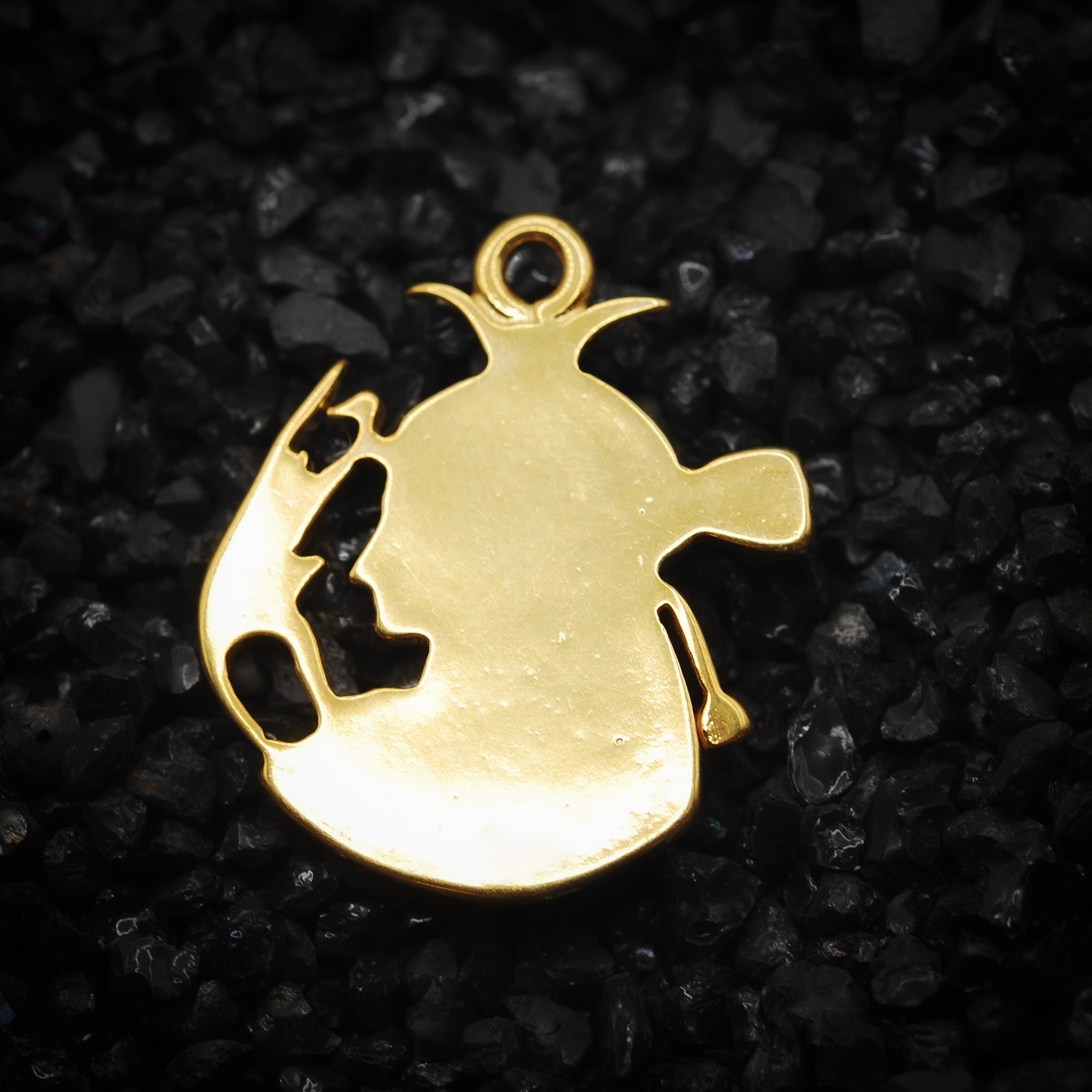 Cleopatra Queen of Ancient Egypt Side Profile Charm | Solid 14K Gold | Jewelry Making Pendant - HarperCrown