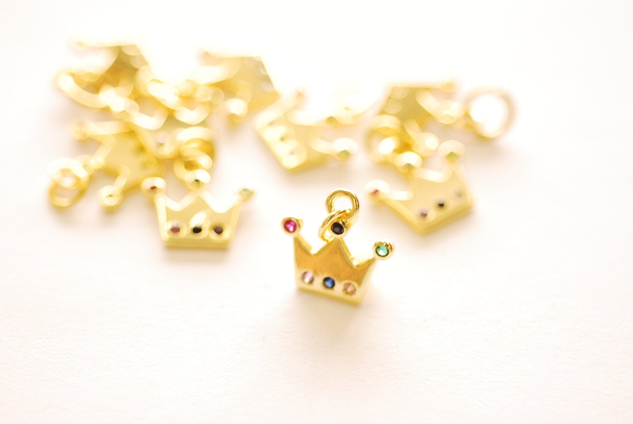 ★CARLYN★ Harper S 5colors Wholesale Charms - Crown Colorful CZ Royal Charm - Cubic