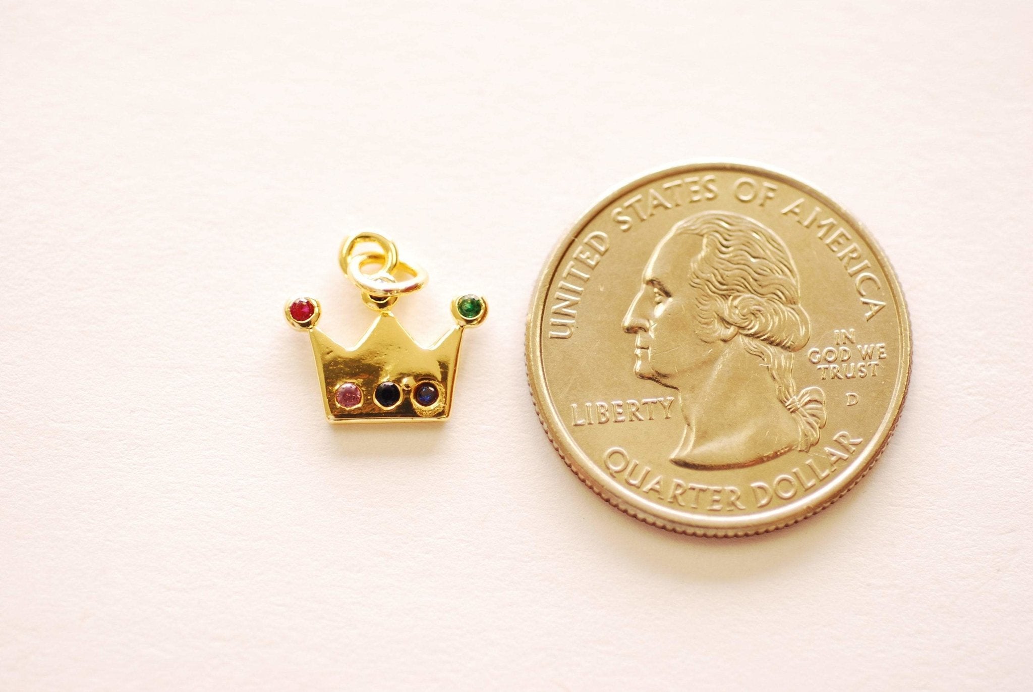 Crown Colorful CZ Royal Charm - Cubic Zirconia HarperCrown Wholesale Pendants B255 - HarperCrown