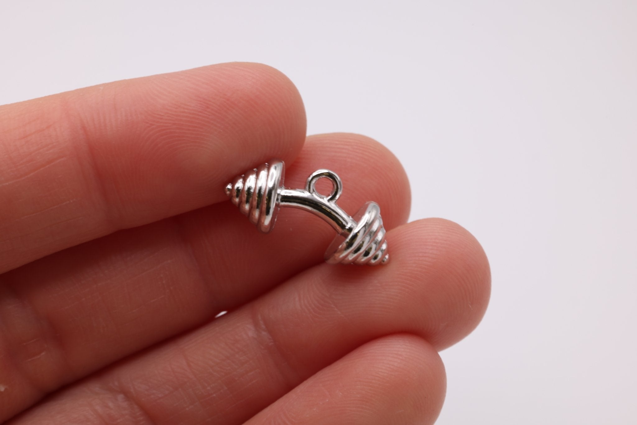 Dumbbell Wholesale Charm, 925 Sterling Silver, 597 - HarperCrown