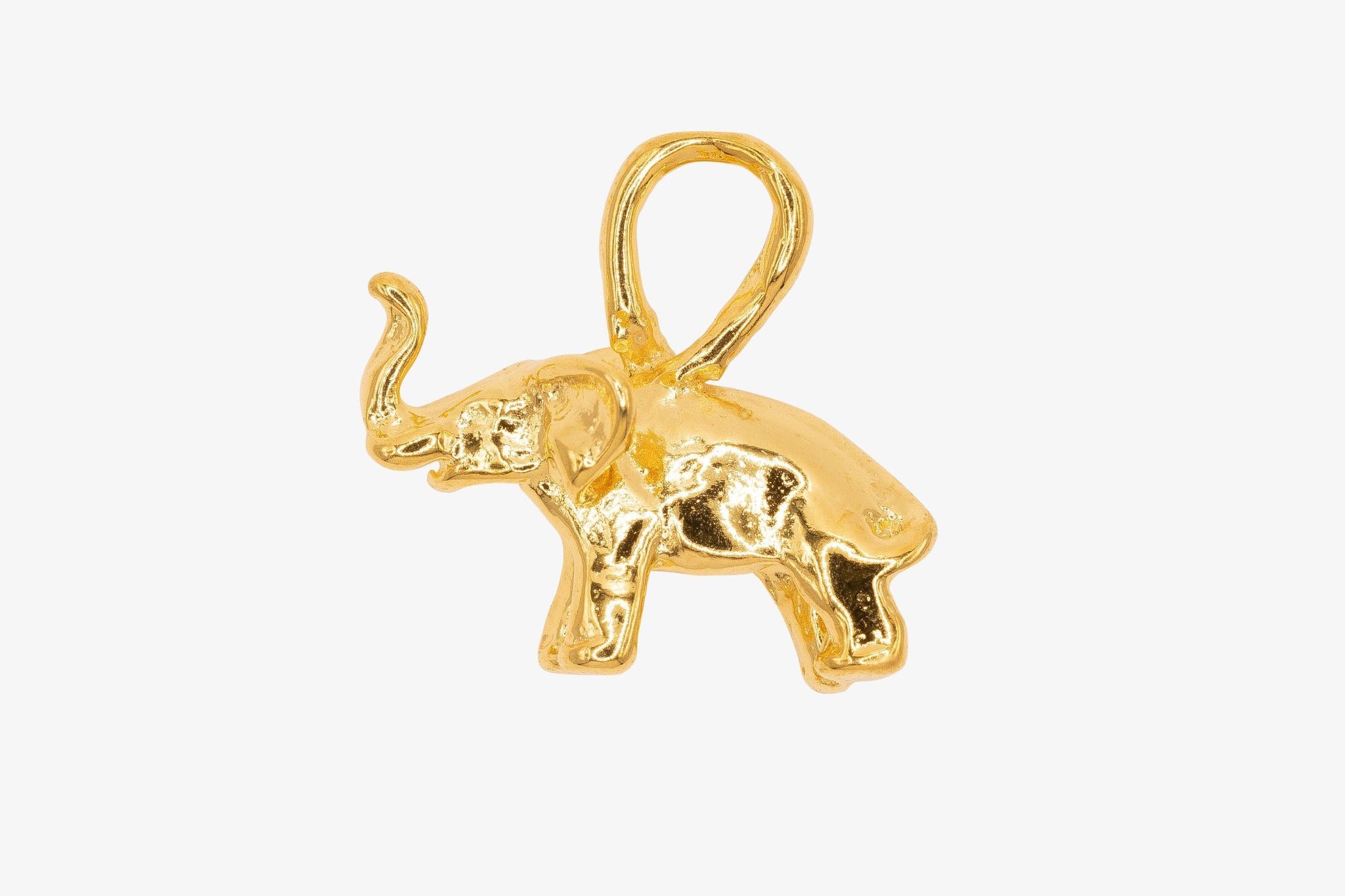 Elephant Charm 3D 14K Gold - HarperCrown