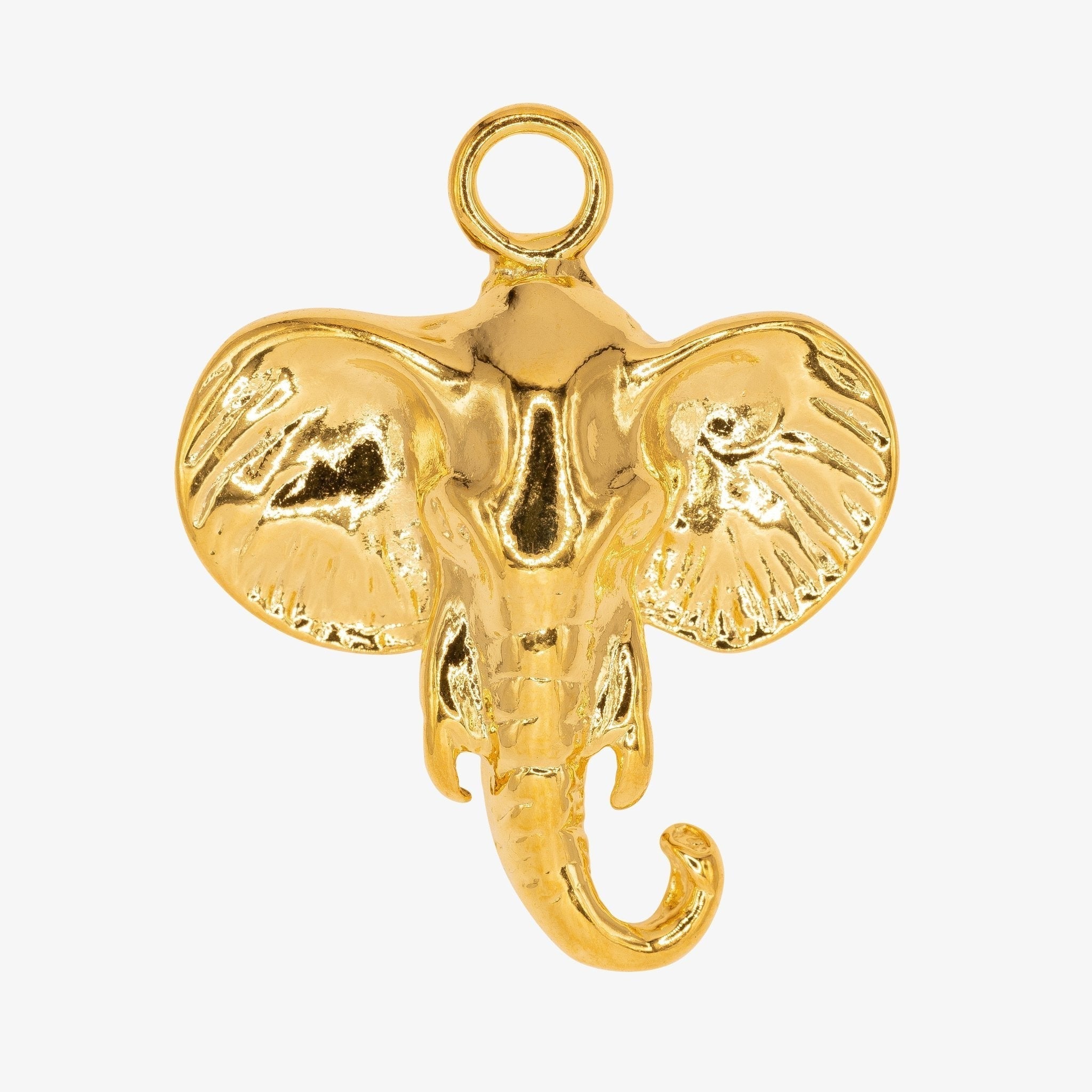 Elephant Head Charm Wholesale 14K Gold, Solid 14K Gold, G140 - HarperCrown