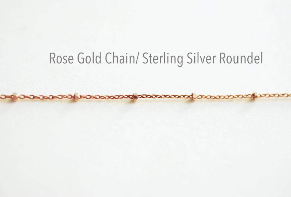 Finished Satellite Chain Necklace- Sterling Silver, 14k Gold Filled, 14k Rose Gold Filled, Dew Drop Necklace,Beaded Necklace,Choker Necklace - HarperCrown