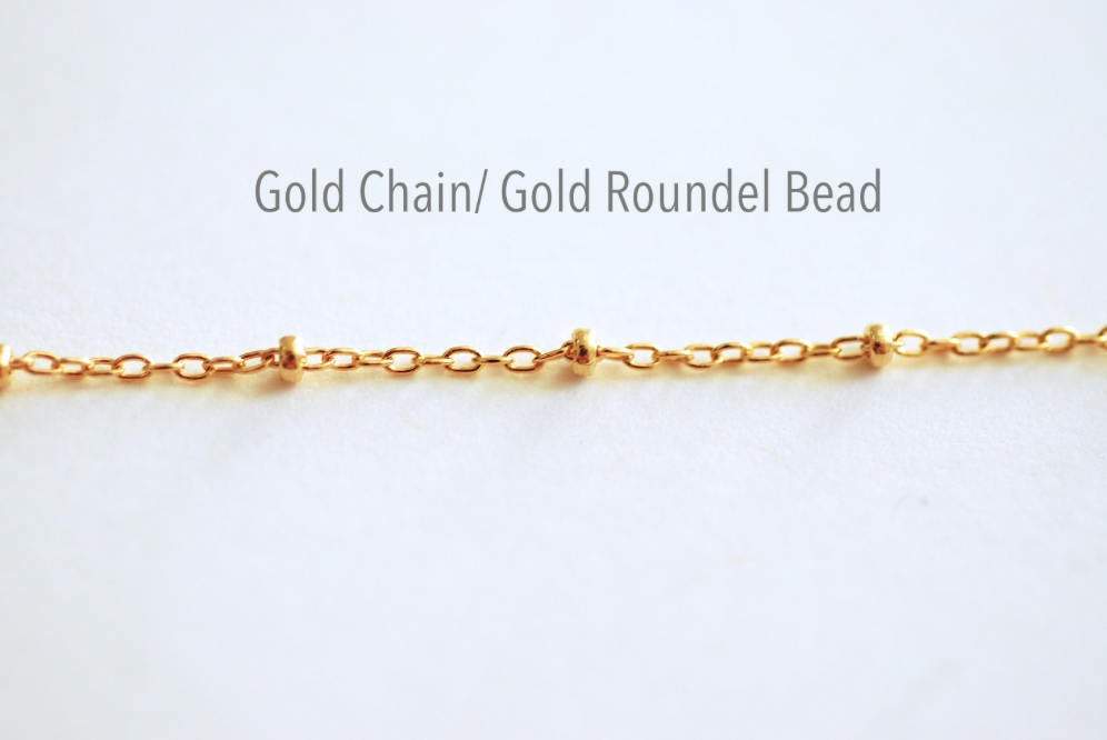 Finished Satellite Chain Necklace- Sterling Silver, 14k Gold Filled, 14k Rose Gold Filled, Dew Drop Necklace,Beaded Necklace,Choker Necklace - HarperCrown