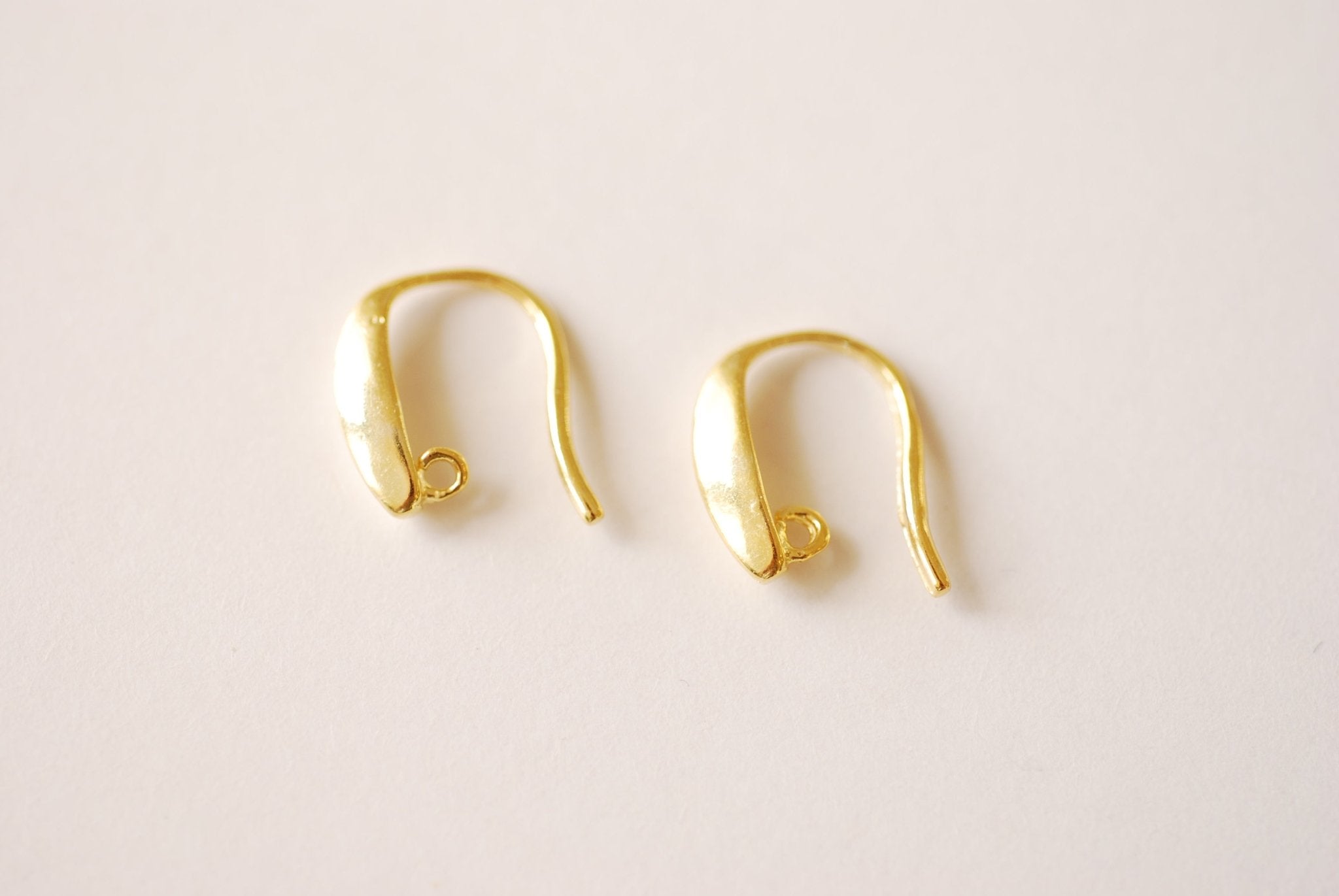 French Hook Earrings with loop l Vermeil 18k Gold Plated over Sterling Silver Flat Ear Wire Ear Hooks Earring Findings Flat Earrings French Hook Earrings with loop l Vermeil 18k Gold Plated over Sterling Silver Flat Ear Wire Ear Hooks Earring Findings Flat Earrings