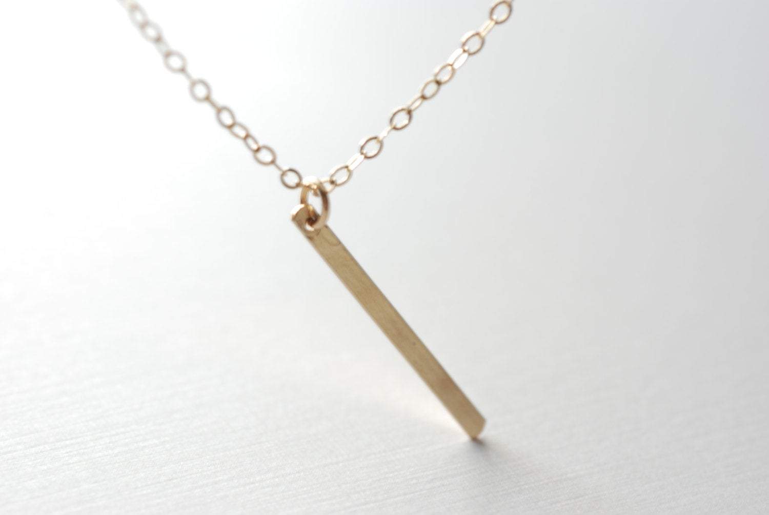 Handmade by HeirloomEnvy Gold Bar Necklace,14k gold filled Bar
