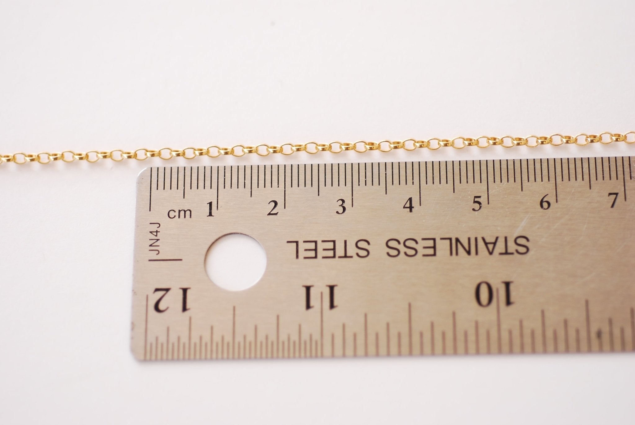 Gold Filled Rolo Chain l 1.8mm x 2.6mm Width Oval Rolo Chain l Wholesale Gold Filled Sterling Silver Chain Permanent Jewelry Necklace Chain - HarperCrown