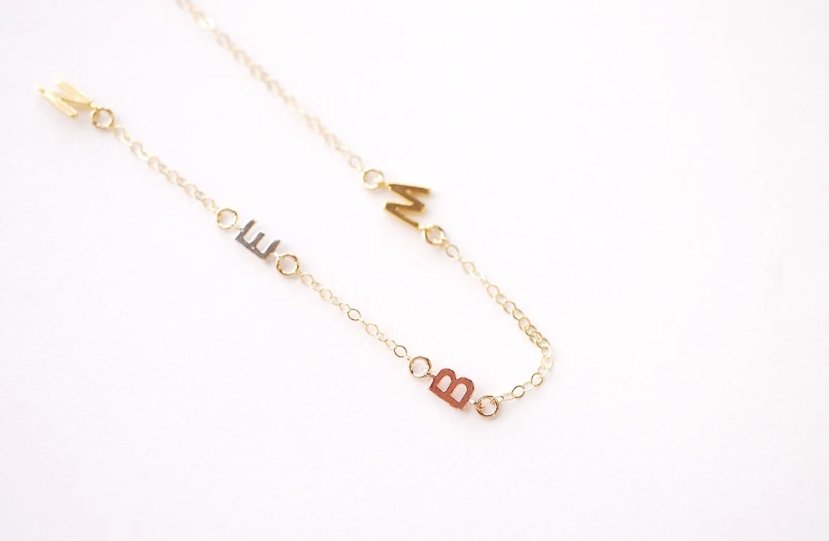 Gold Letter Connector Charm l Wholesale Jewelry Findings l Vermeil