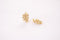 Gold Micro Pave Monstera Leaf Charm - 16k gold plated over Brass Monstera Tropical Leaf with Rhinestones HarperCrown Wholesale Charms B117 - HarperCrown