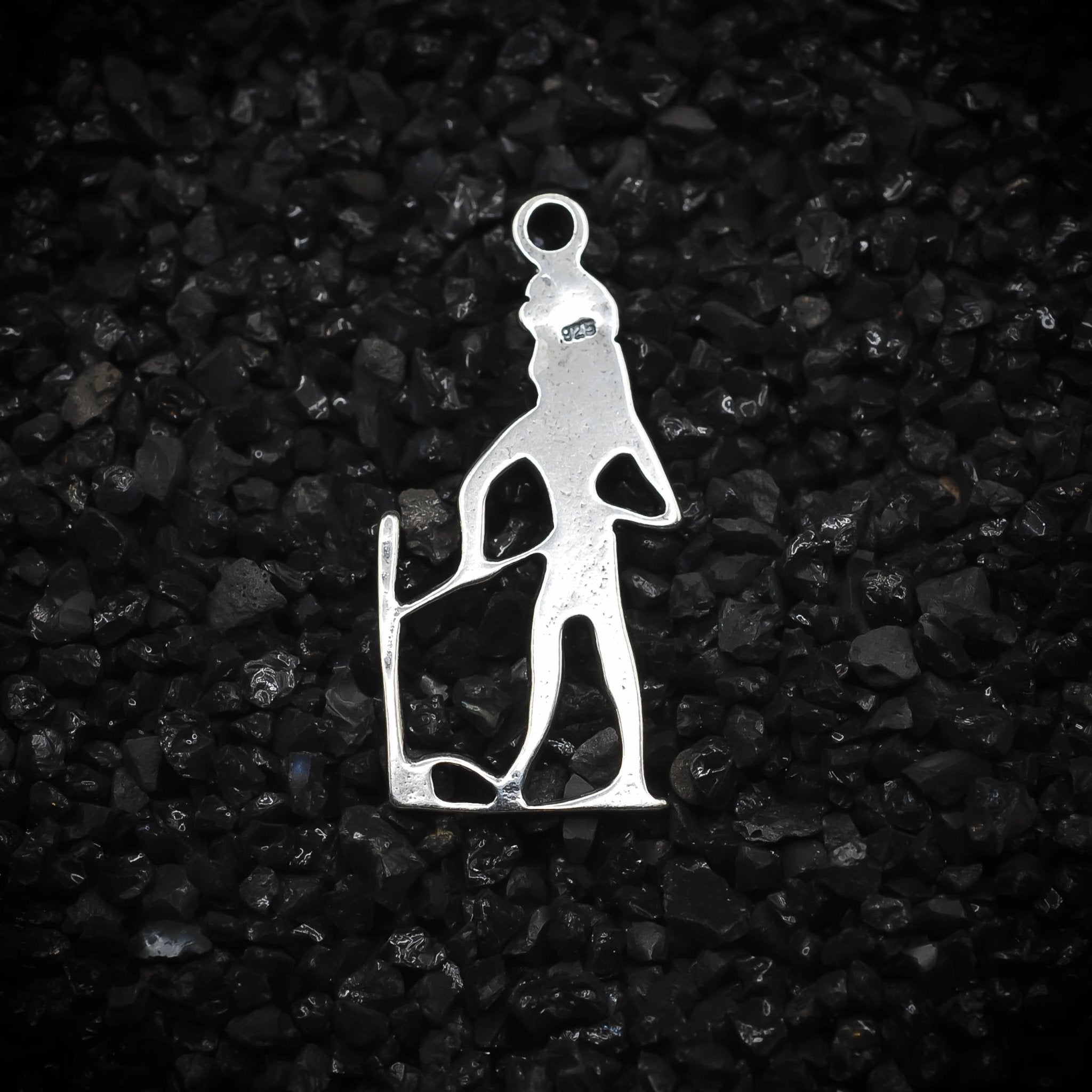 Hapi Nile God of Flooding Ancient Egyptian Charm | 925 Sterling Silver, Oxidized or 18K Gold Plated | Jewelry Making Pendant - HarperCrown