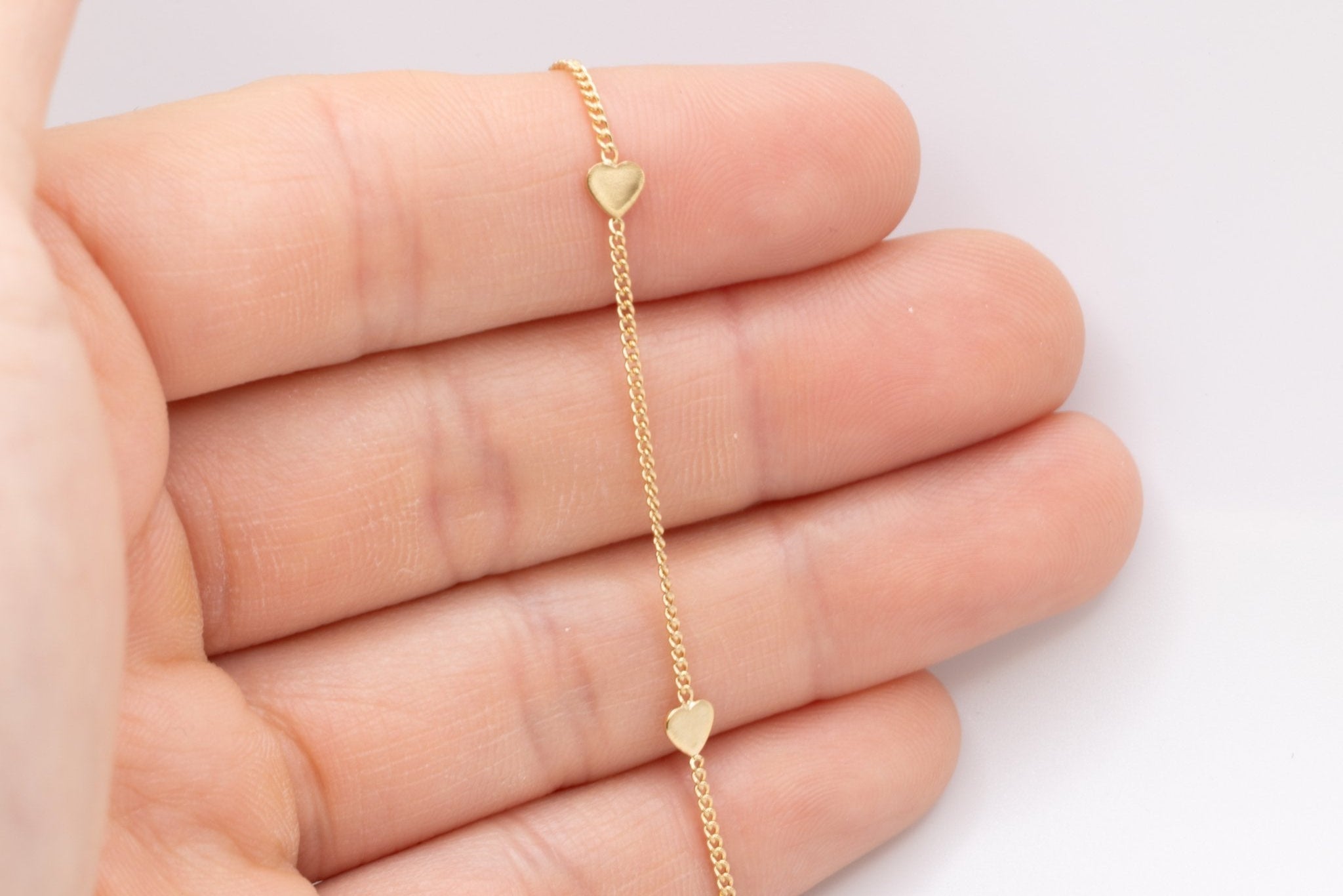 Heart Satellite Chain, 14K Gold Overlay Plated, Wholesale Jewelry Chain - HarperCrown