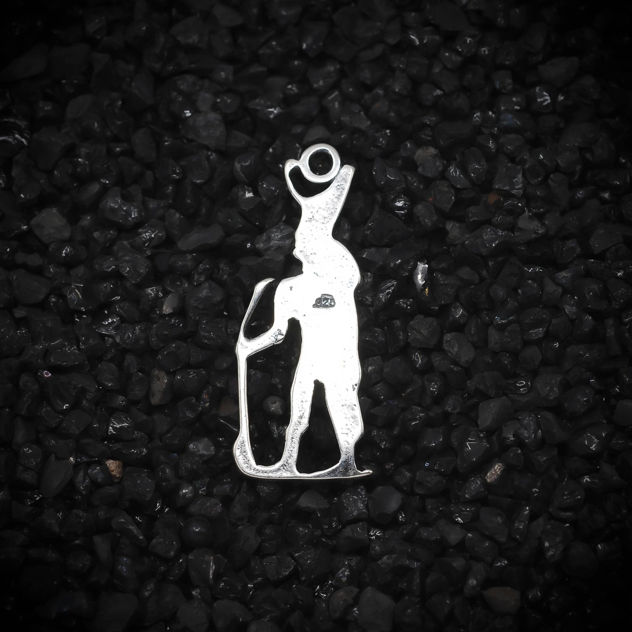 Horus Falcon Headed God Ancient Egyptian Charm | 925 Sterling Silver, Oxidized or 18K Gold Plated | Jewelry Making Pendant - HarperCrown