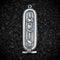 "I Love You" Cartouche Hieroglyph Ancient Egyptian Charm | 925 Sterling Silver, Oxidized or 18K Gold Plated | Jewelry Making Pendant - HarperCrown
