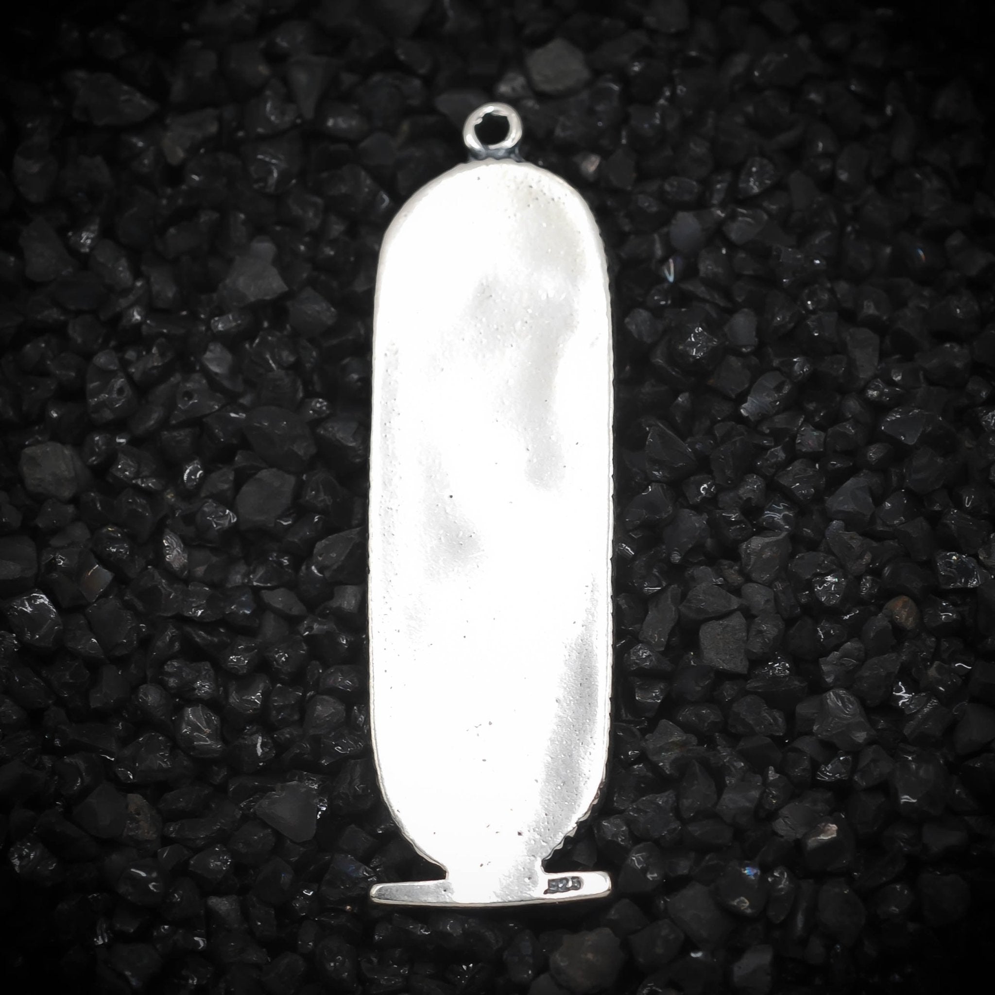 "I Love You" Cartouche Hieroglyph Ancient Egyptian Charm | 925 Sterling Silver, Oxidized or 18K Gold Plated | Jewelry Making Pendant - HarperCrown