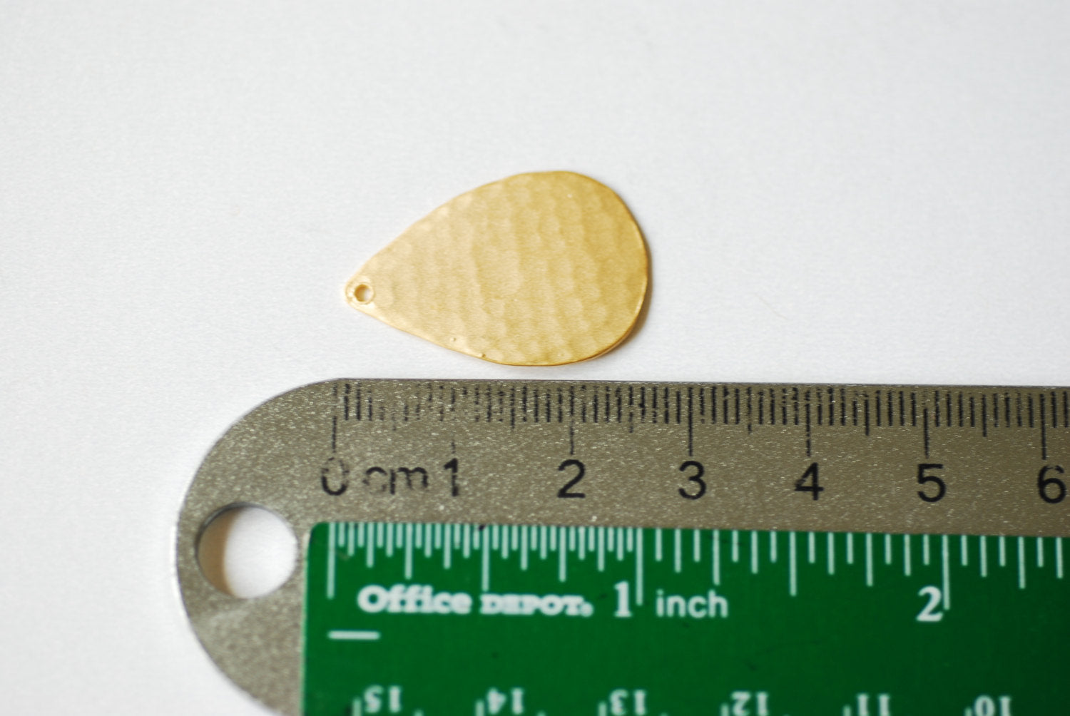 Matte Vermeil Gold Teardrop Earrings- 18k gold plated over Sterling Silver Earring Findings, Gold Hammered Teardrop  Charm, Earrings