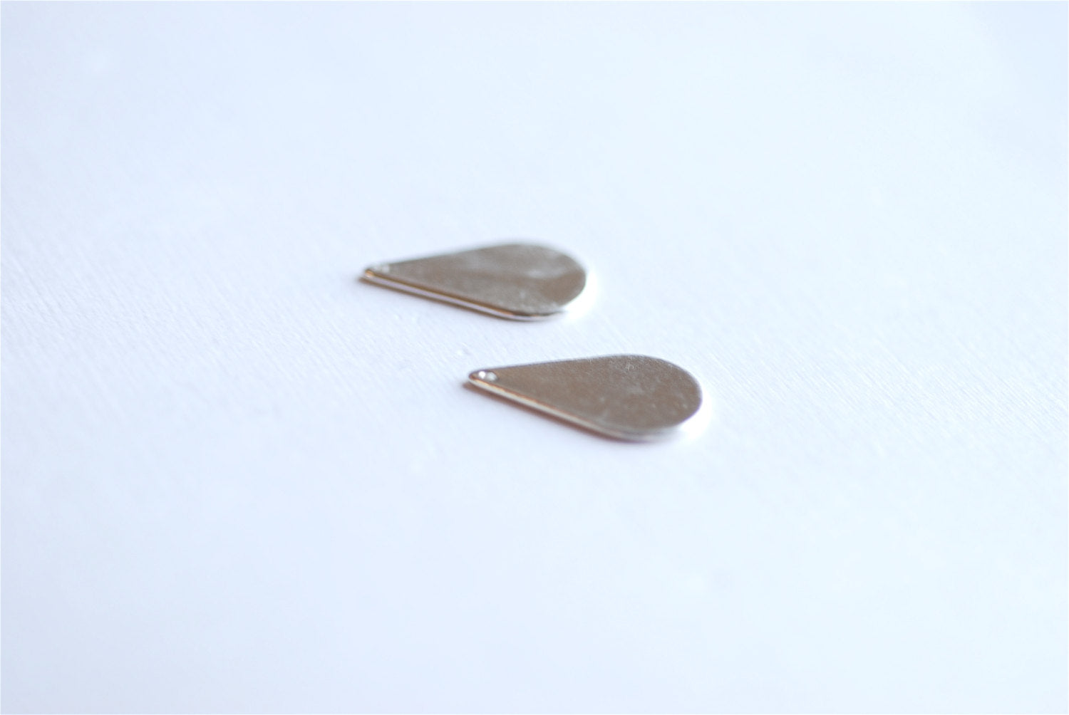 Teardrop Charm, Wholesale, 925 Sterling Silver, 19mm x 11mm
