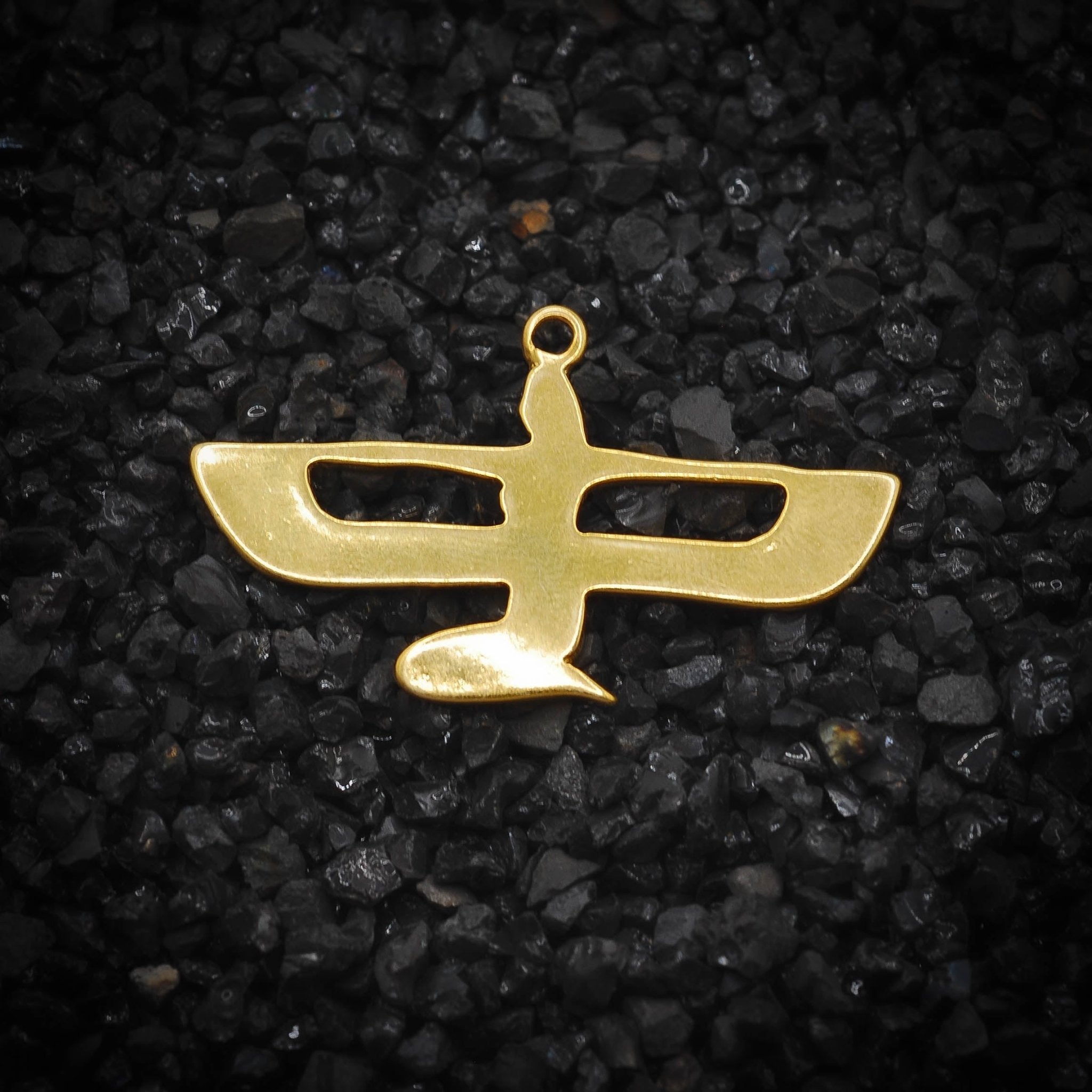 Isis Nut Winged Goddess of the Sky Ancient Egyptian Charm | 14K Solid Gold | Jewelry Making Pendant - HarperCrown